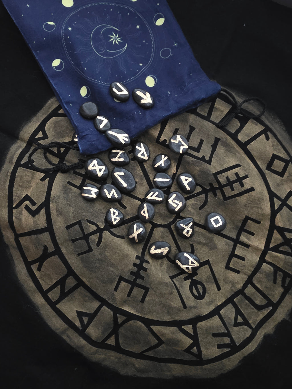 Handmade Elder Futhark Stone Rune Set