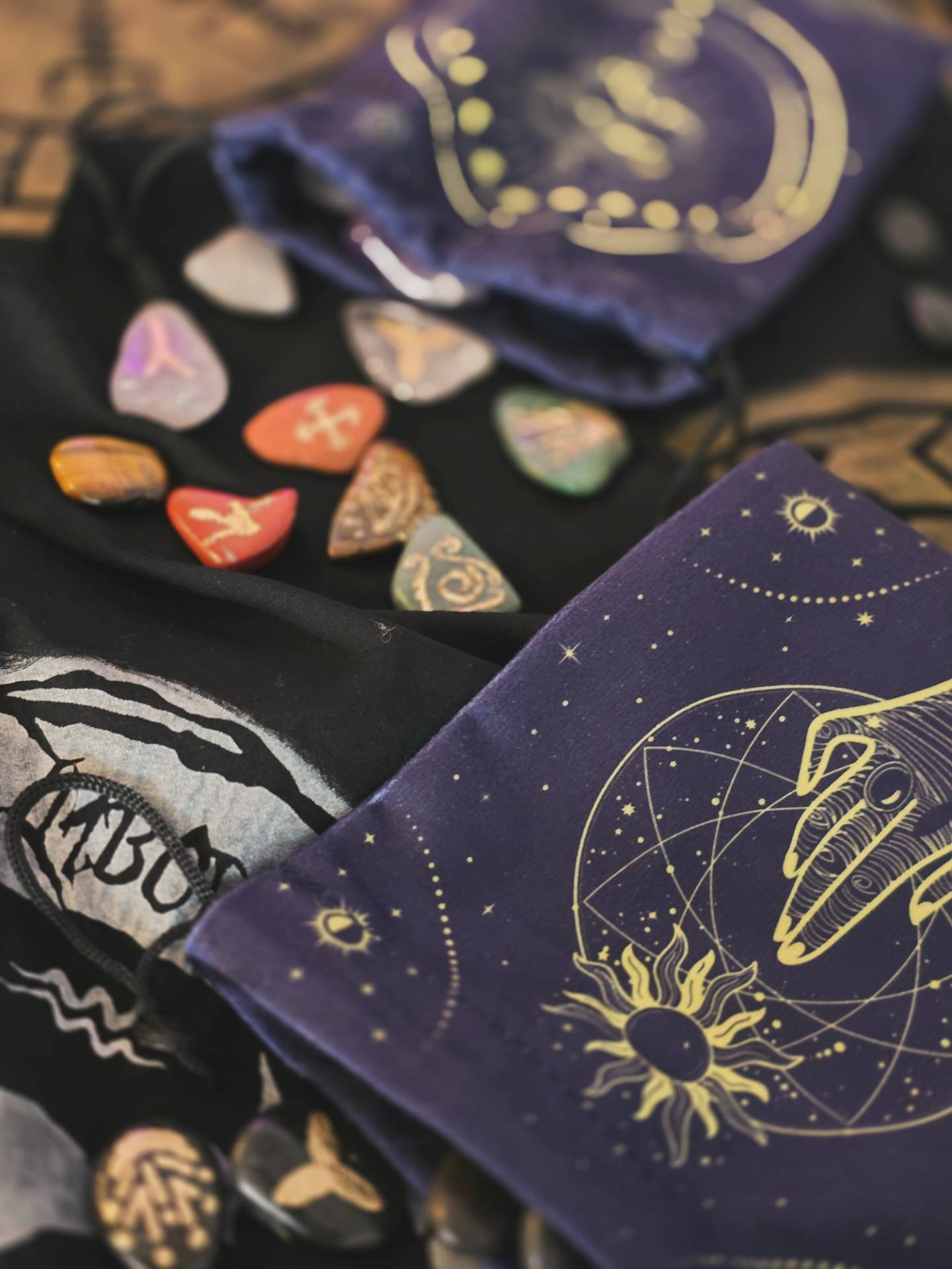 Handmade Crystal Witch Rune Set