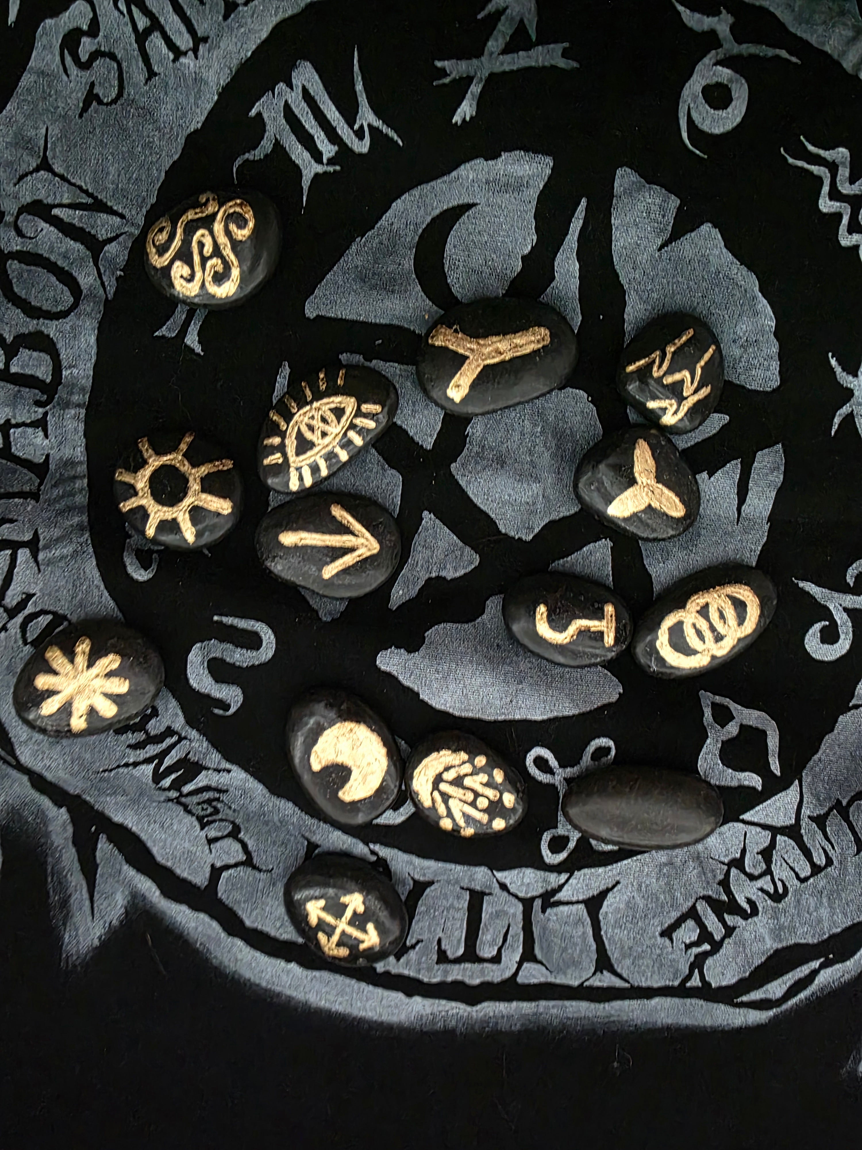 Handmade Stone Witch Rune Set
