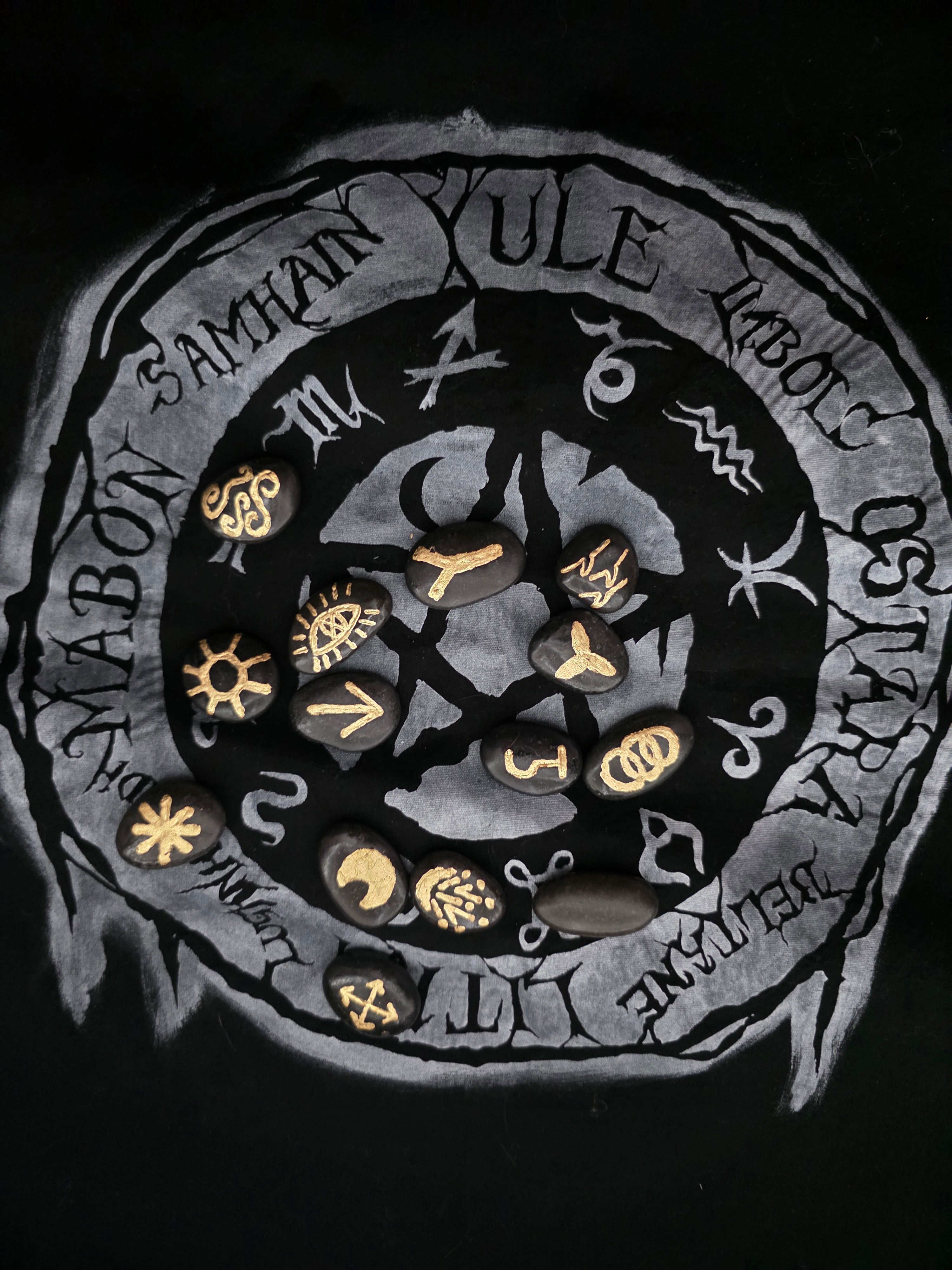 Handmade Stone Witch Rune Set