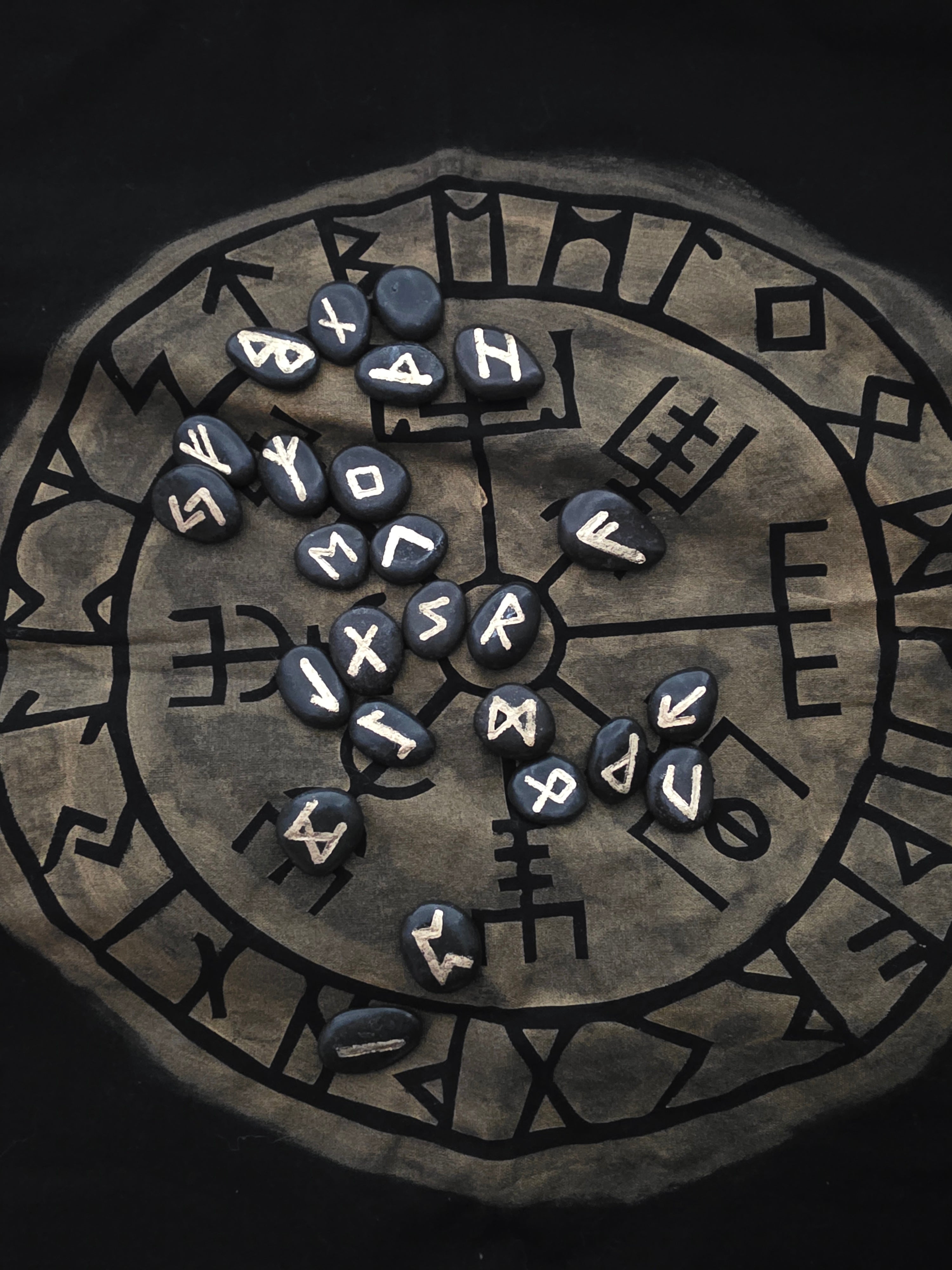 Handmade Elder Futhark Stone Rune Set