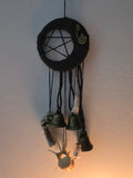 Handmade Witch Bells with Bone, Buffalo Tooth, Spell Jar
