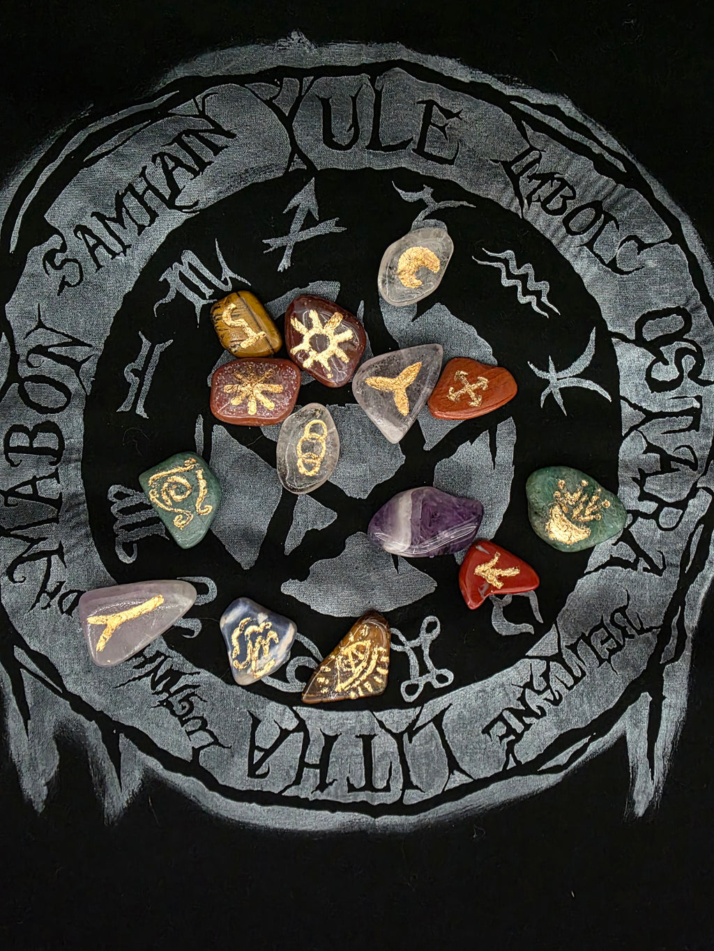 Handmade Crystal Witch Rune Set
