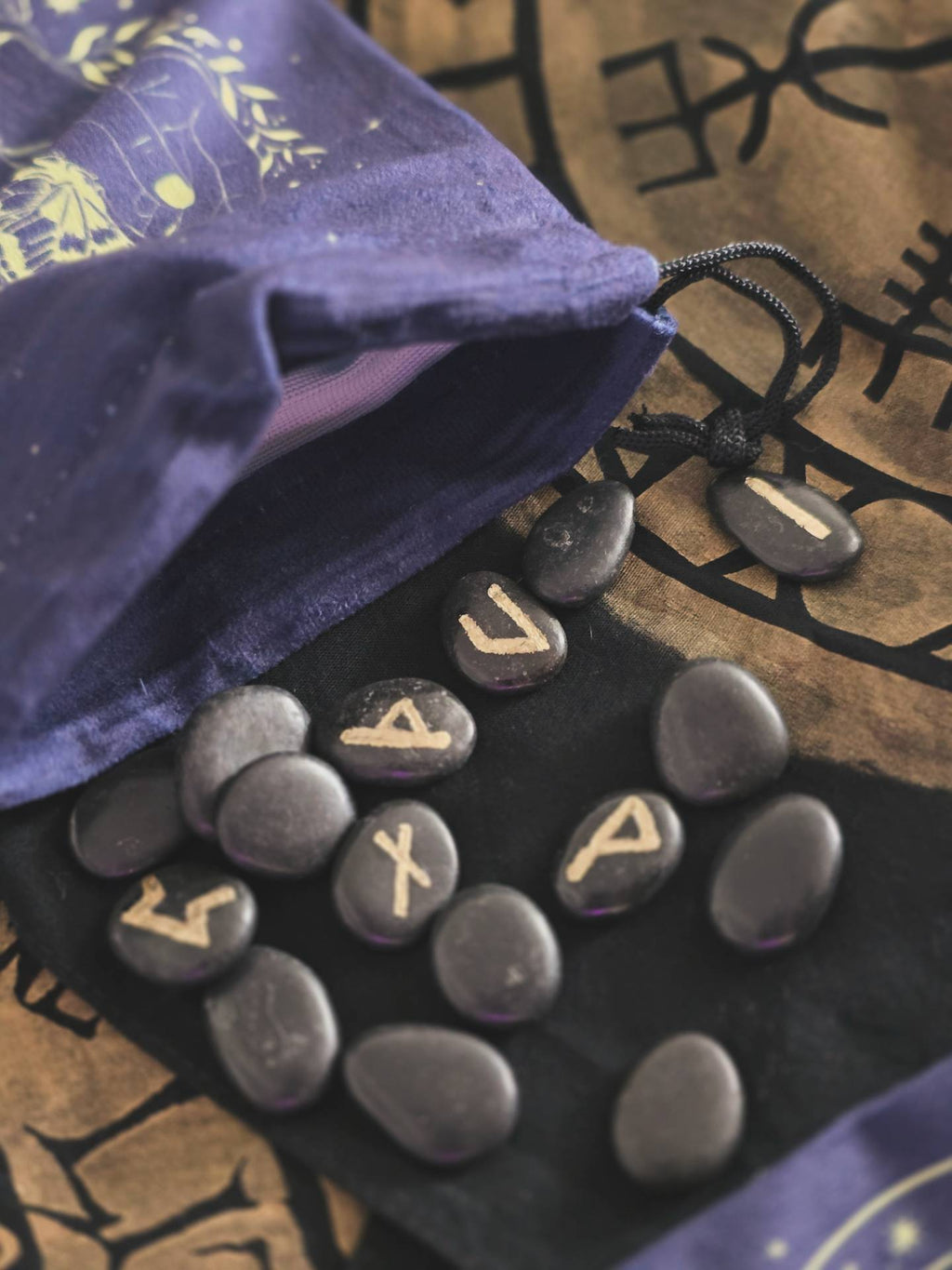 Handmade Elder Futhark Stone Rune Set