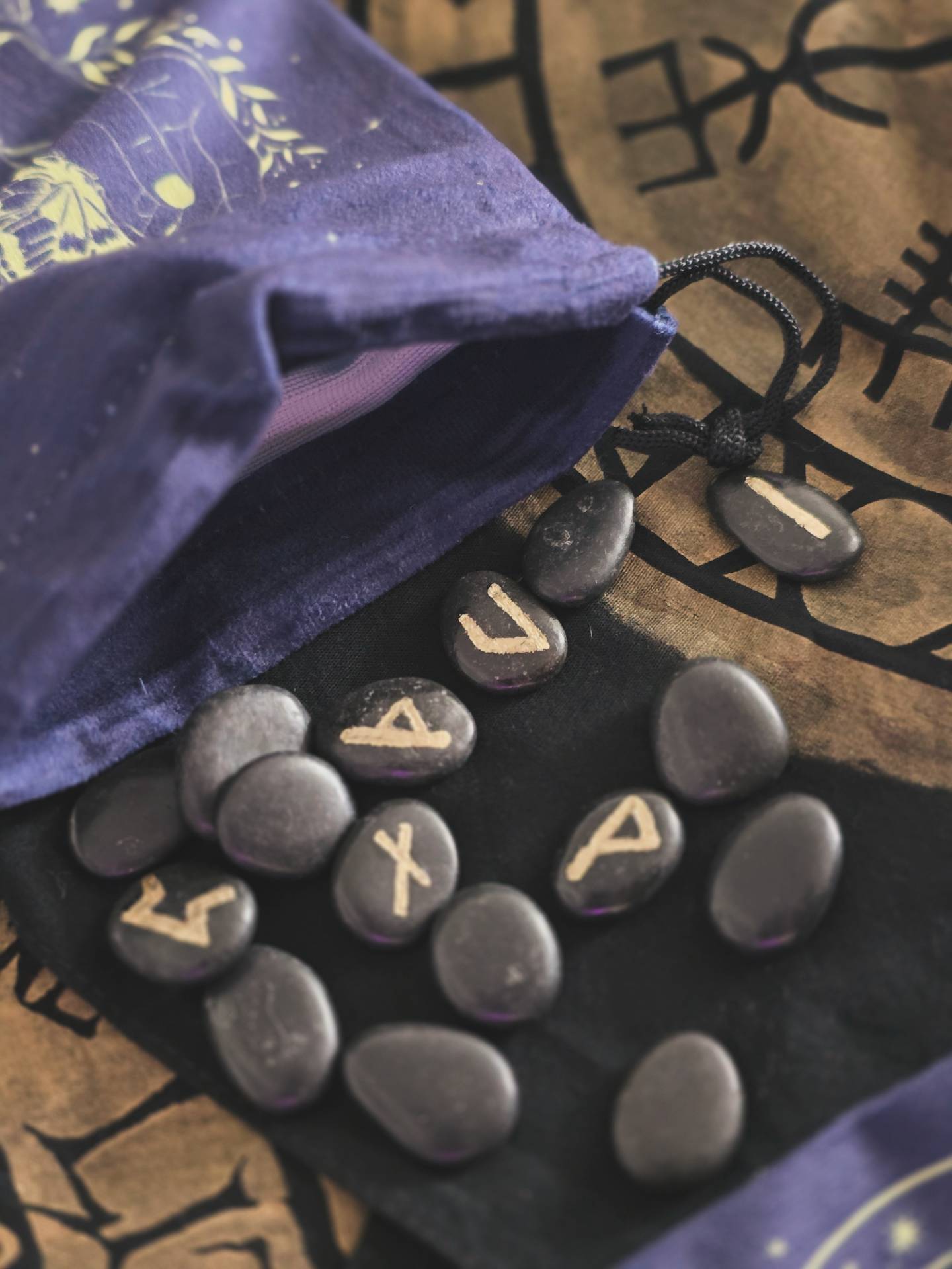 Handmade Elder Futhark Stone Rune Set